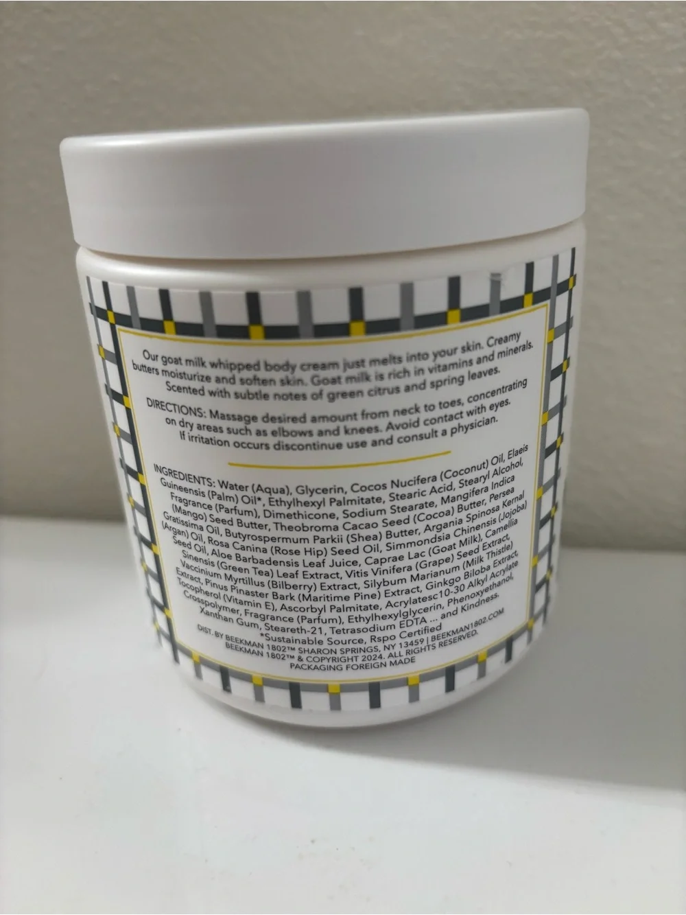 NEW Beekman 1802 Fresh Air Goat Milk Whipped Body Cream Lotion 18oz